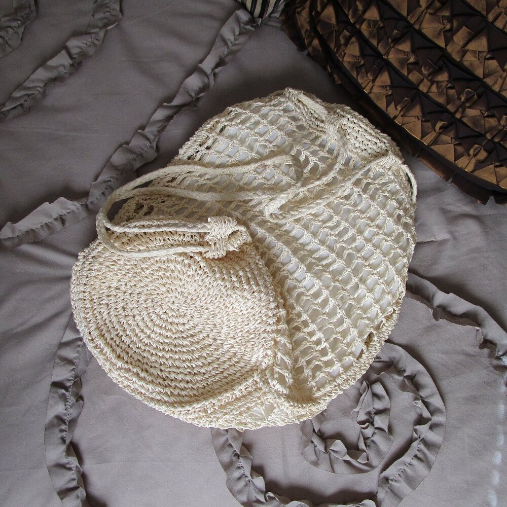 Fully Lined Macrame Backpack Purse - image 7